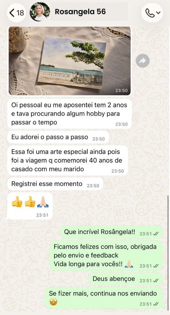 Depoimento de Rosangela no WhatsApp